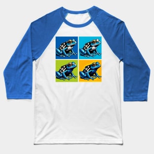 Blue Arrow Frog Pop Art - Cool Frog Baseball T-Shirt